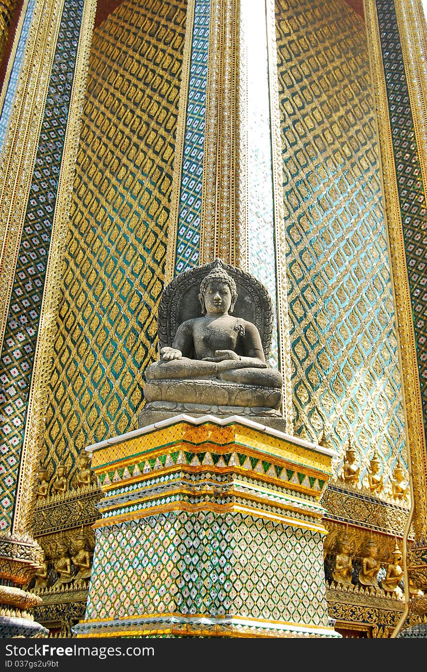 Stone Buddha statue in Temple