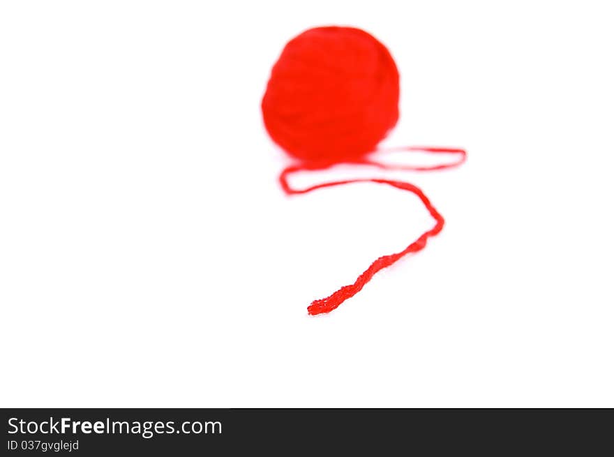 Red and brown balls on a white background