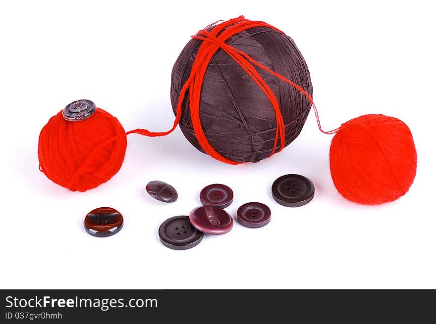 Red and brown balls