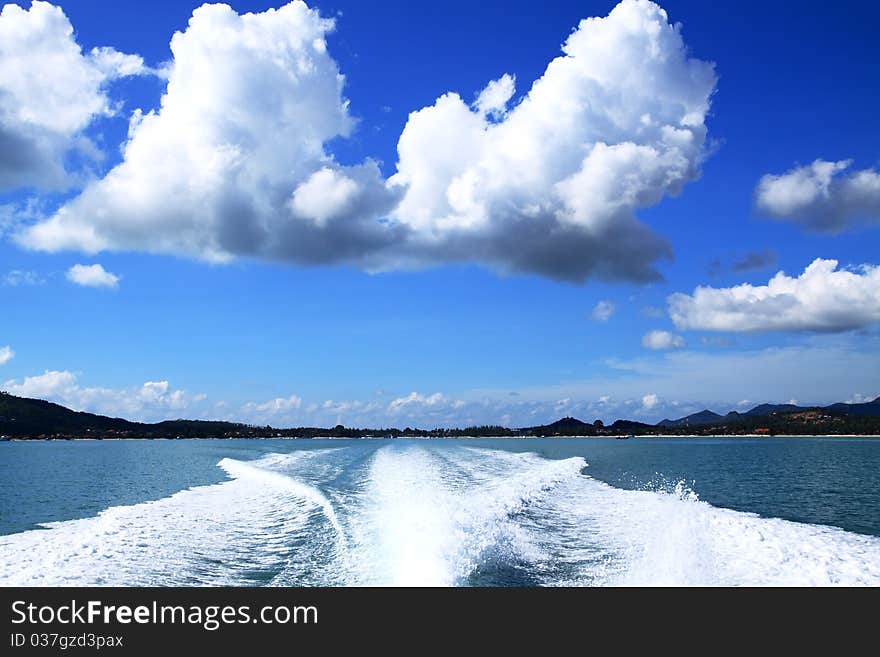 Bright sky on the Thailand sea, south of Thailand