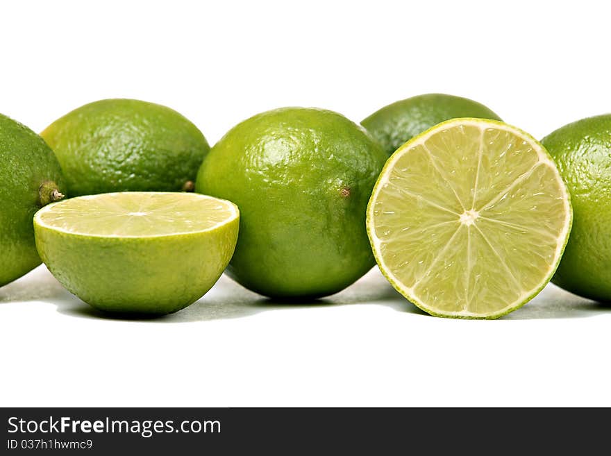 Limes, Isolated On White