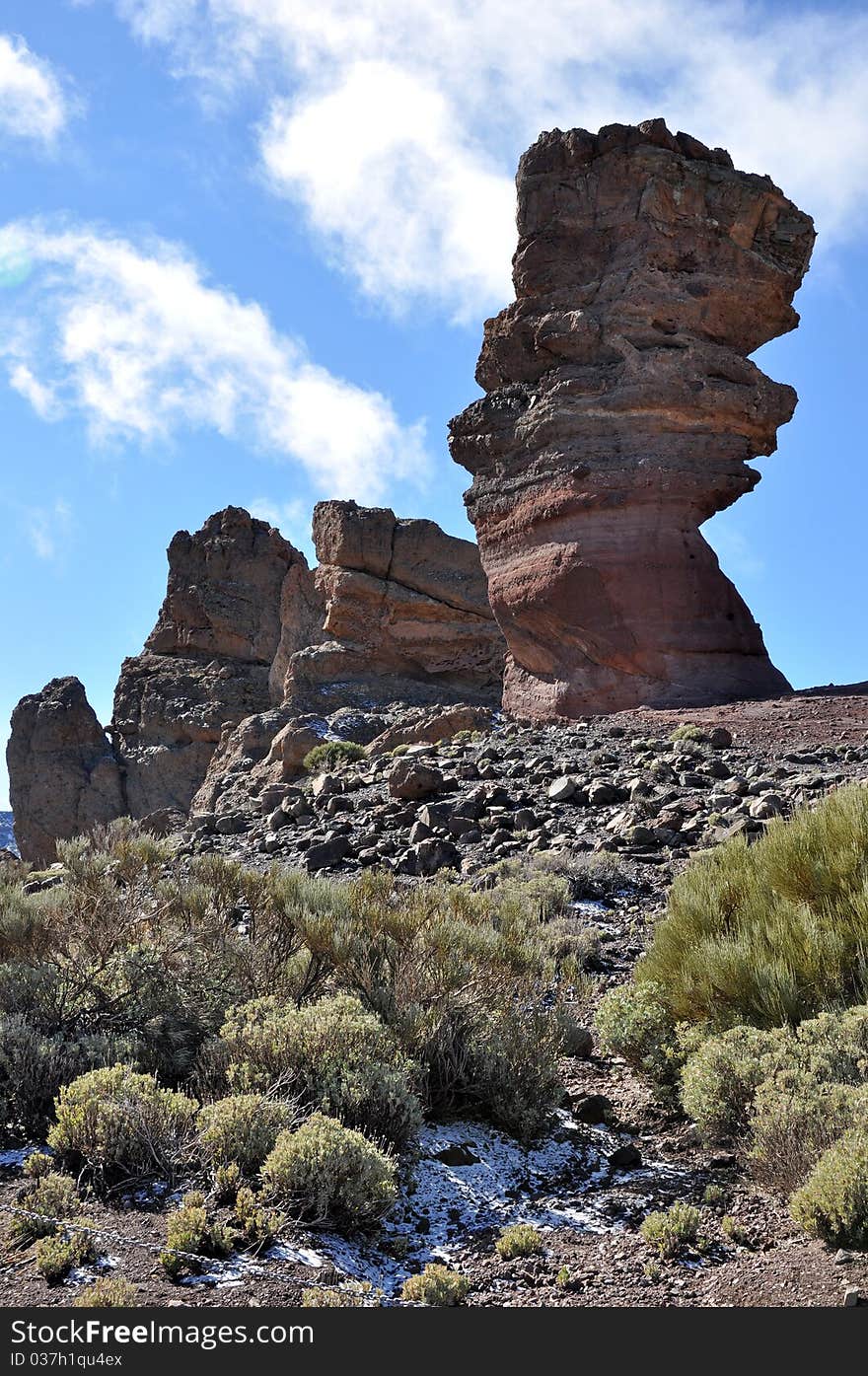 Strange rock formations in Tenerife, spain