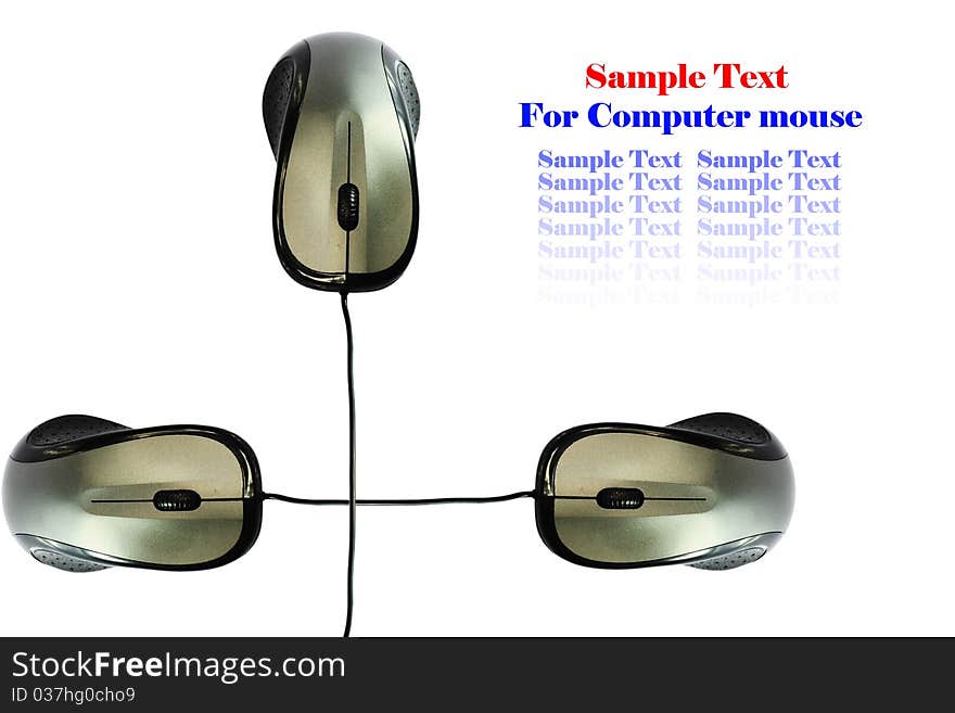 Computer mouse with white background