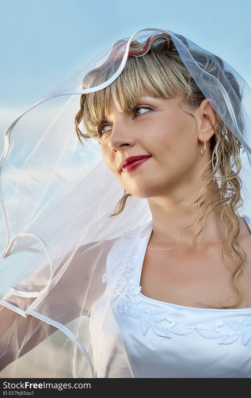 Beautiful  Young Woman Bride Portrait