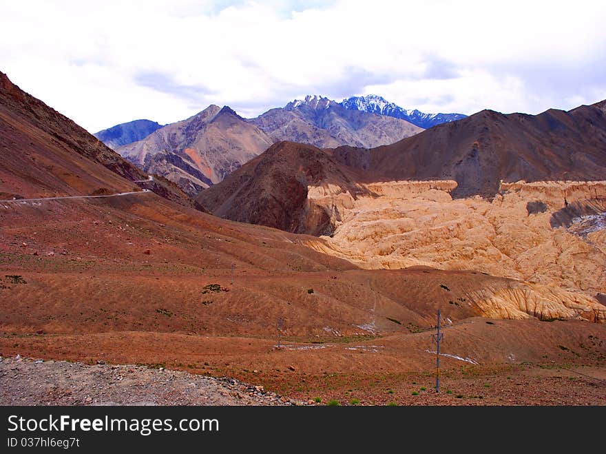 Colorful Ladakh Mountain Range