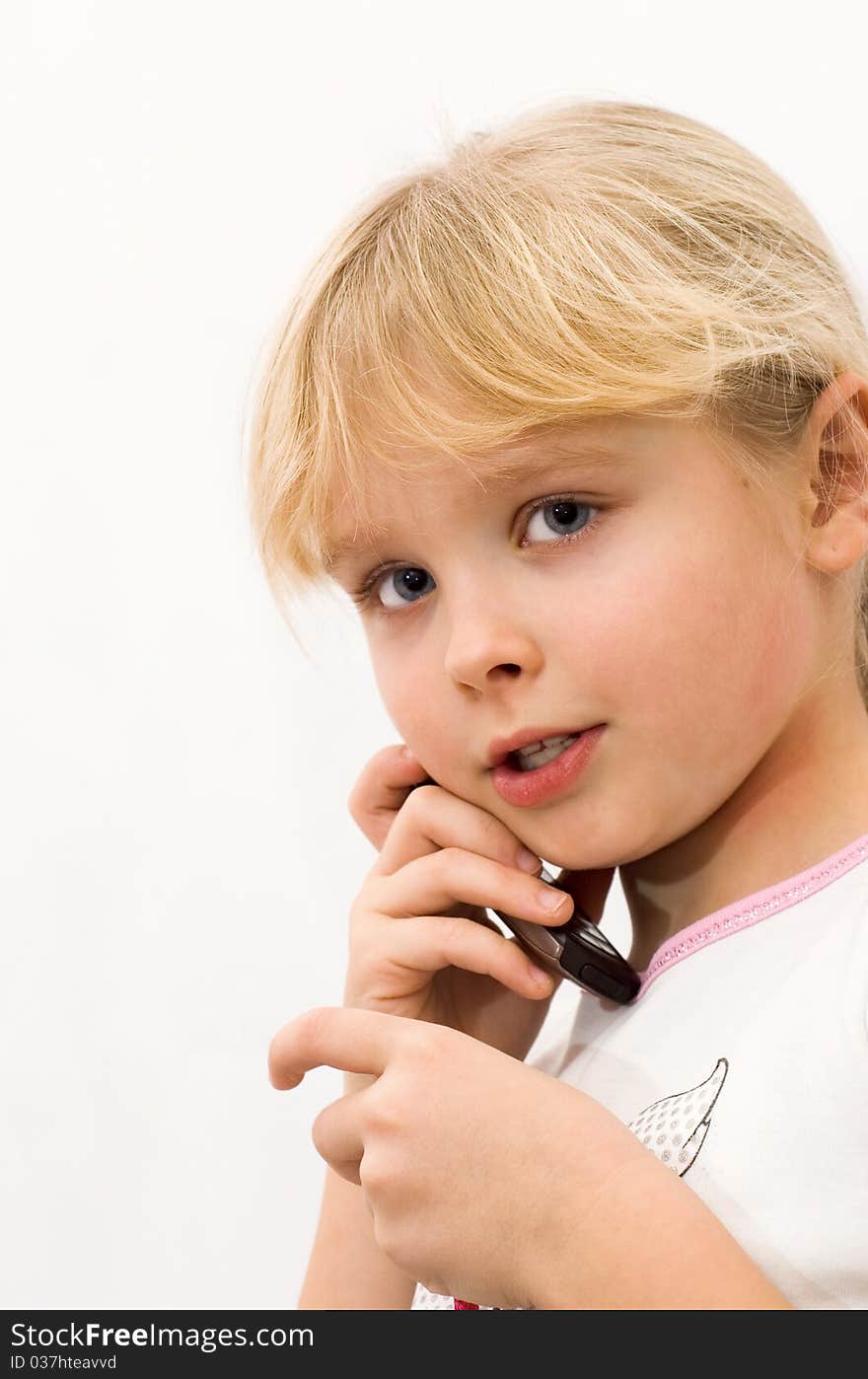 Girl talking on a cell phone