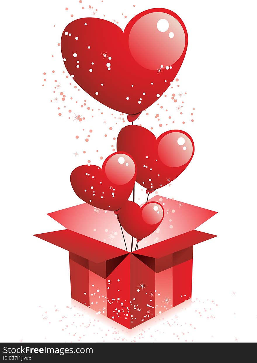 Happy Valentine s Day Gift with Balloons