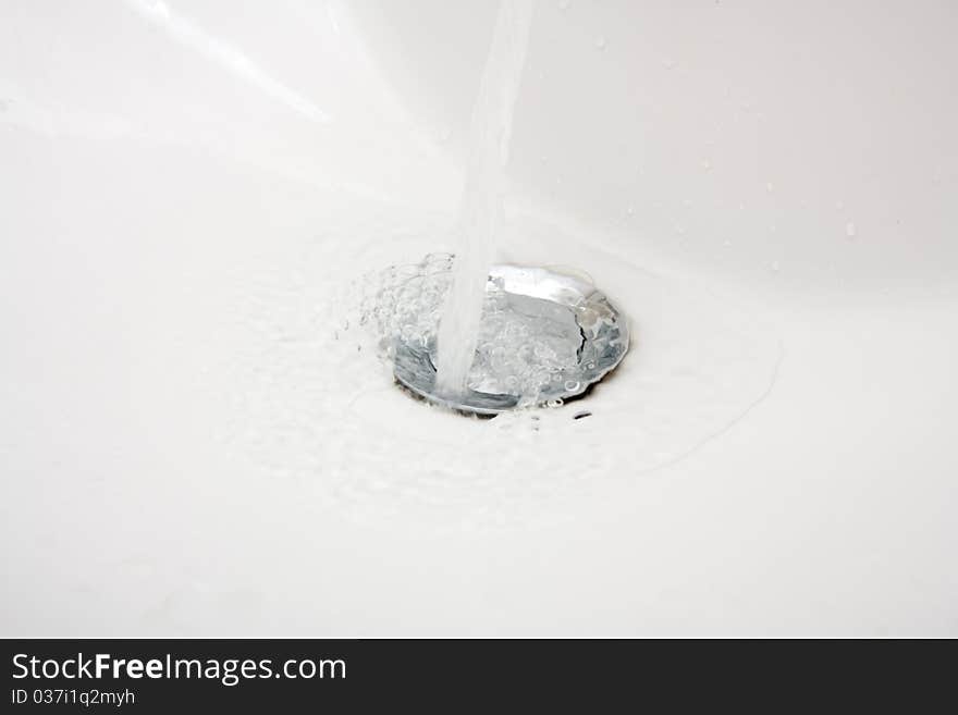 Washbasin and water