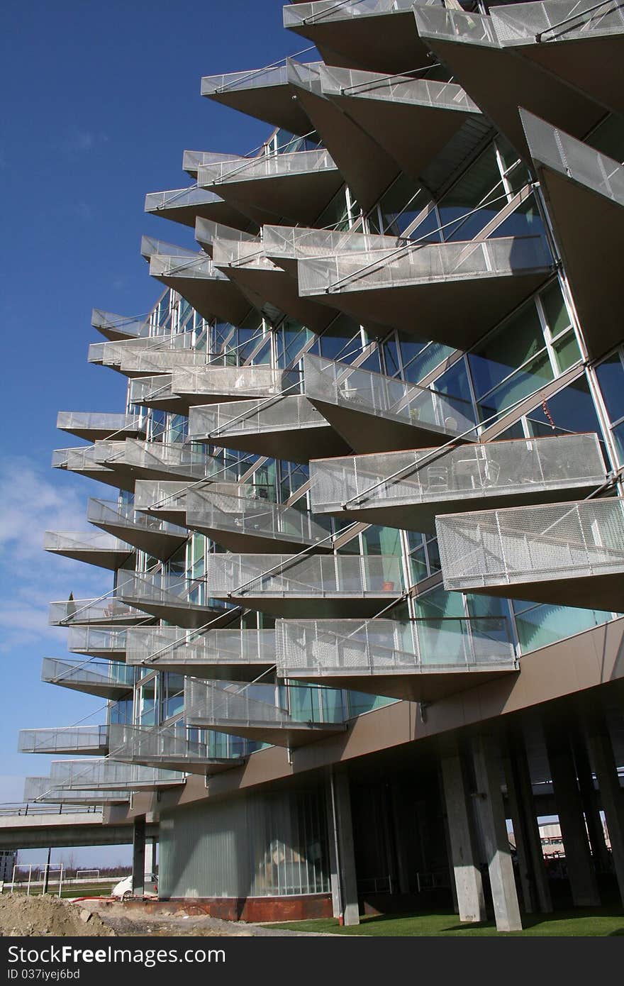 Exterior of a Modern Building in Copenhagen, Denmark. Exterior of a Modern Building in Copenhagen, Denmark