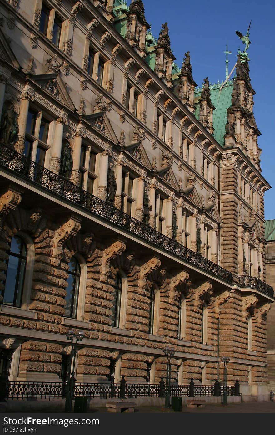 The Town Hall in Hamburg City. The Town Hall in Hamburg City