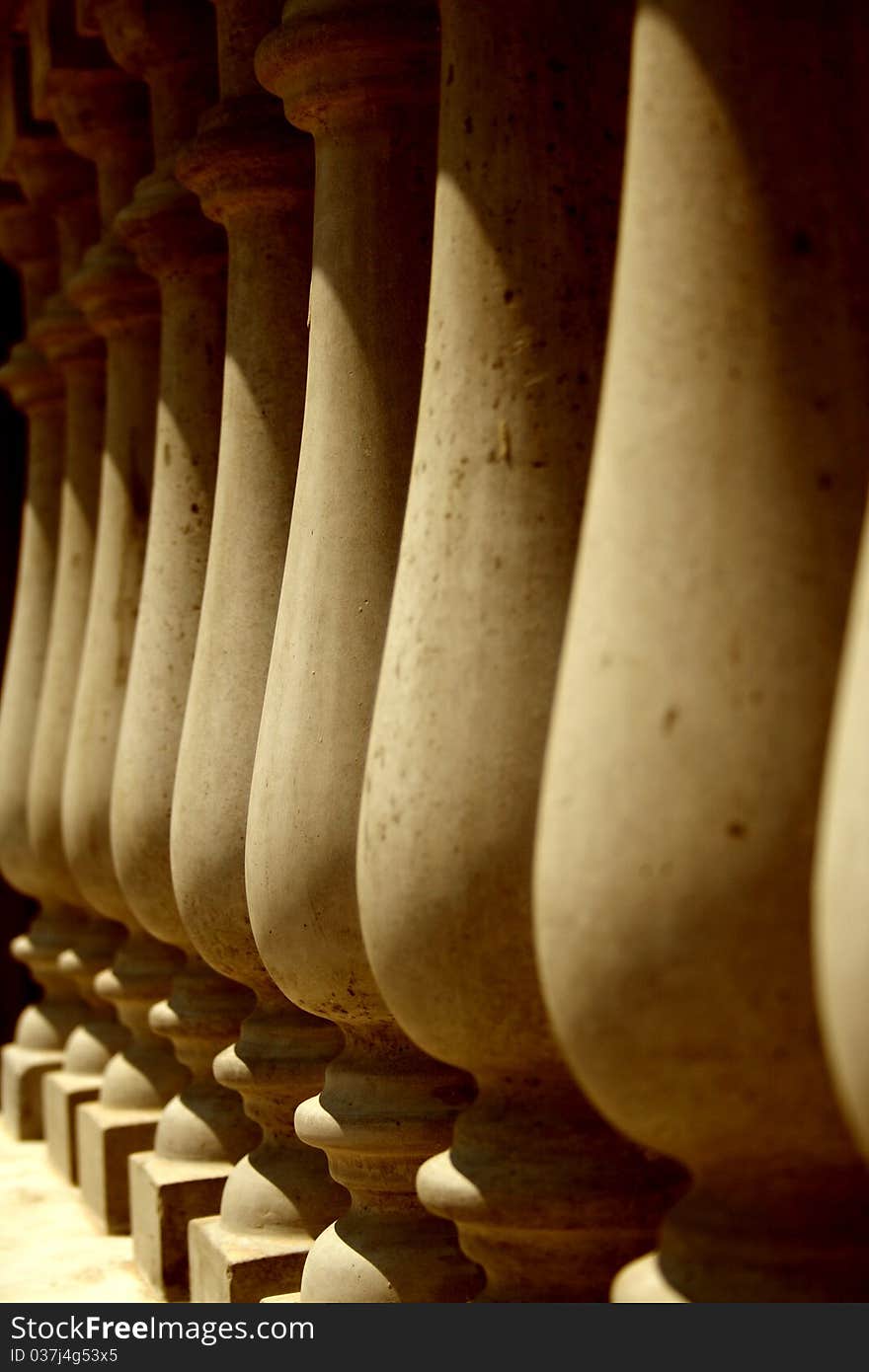 Close up of Columns ruin