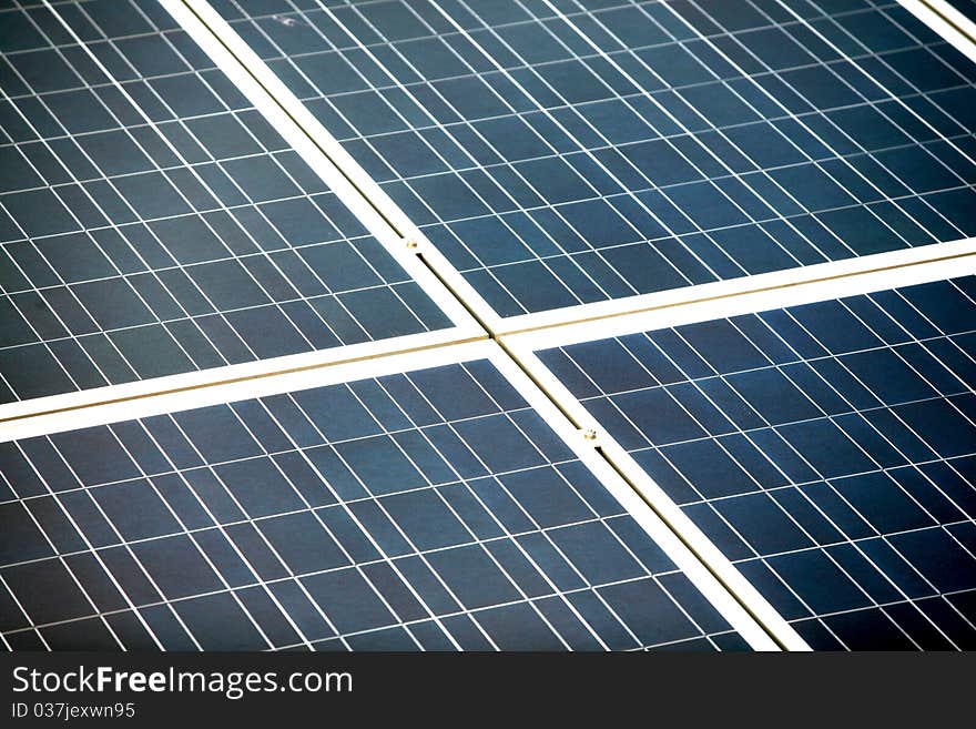 Detail of solar cell on solar powerplan. Detail of solar cell on solar powerplan