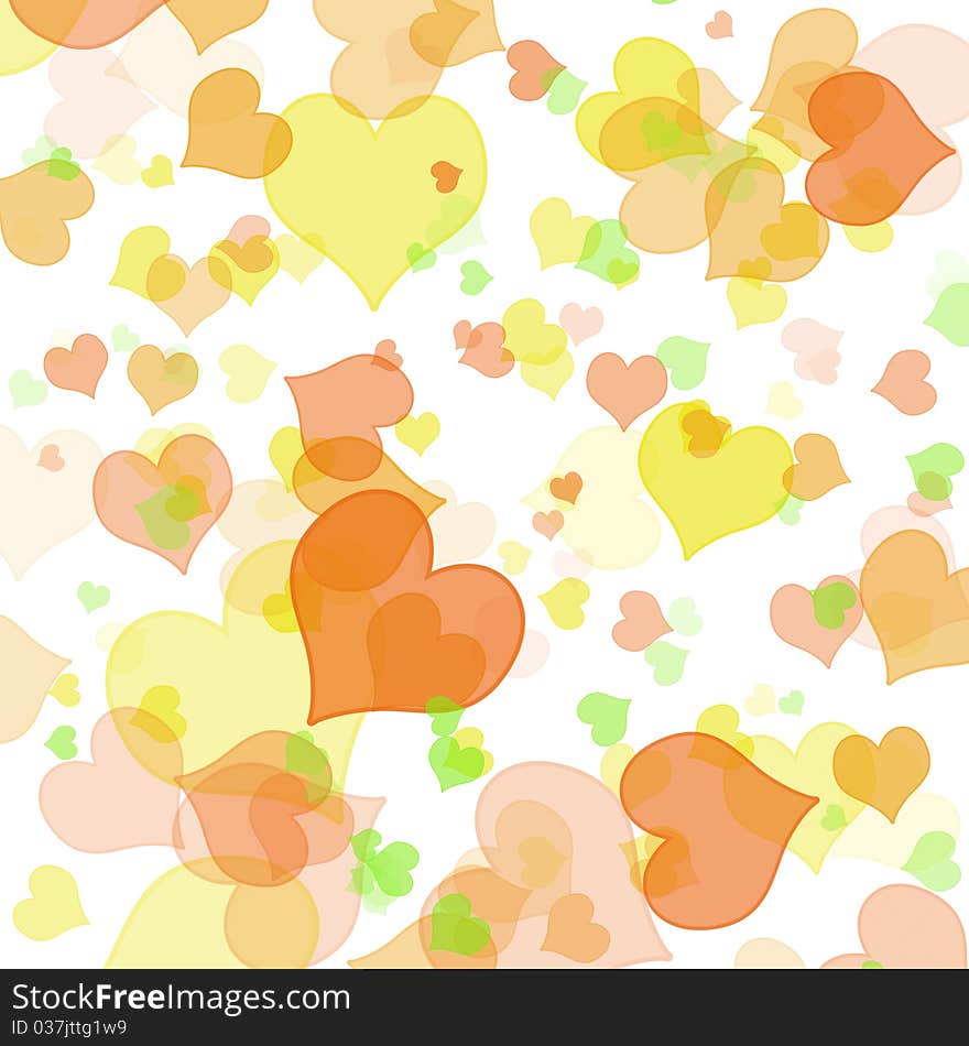 A background pattern  with opaque hearts as subtle texture.