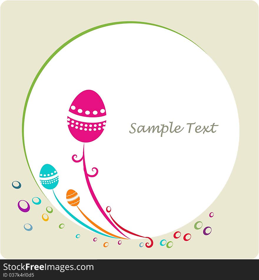 Easter ornamental decorative frame - seasonal holiday background