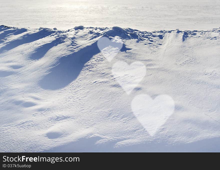 Snow and sunlight.