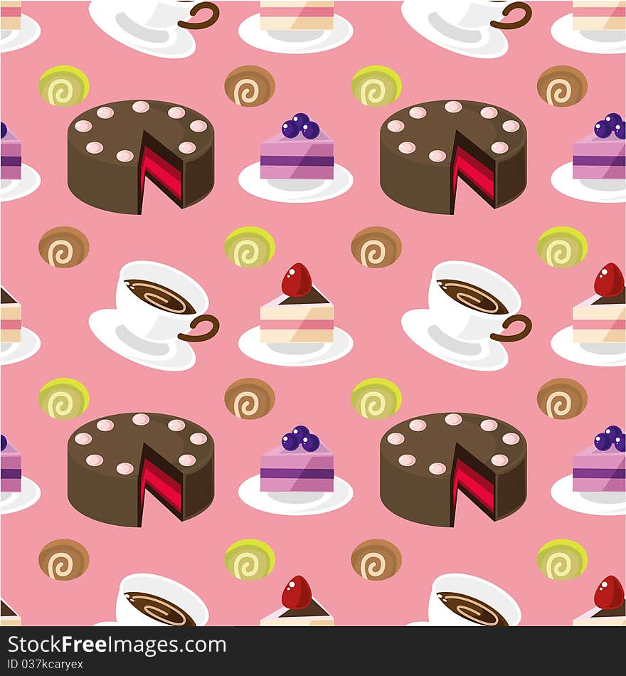 Seamless Cake Pattern