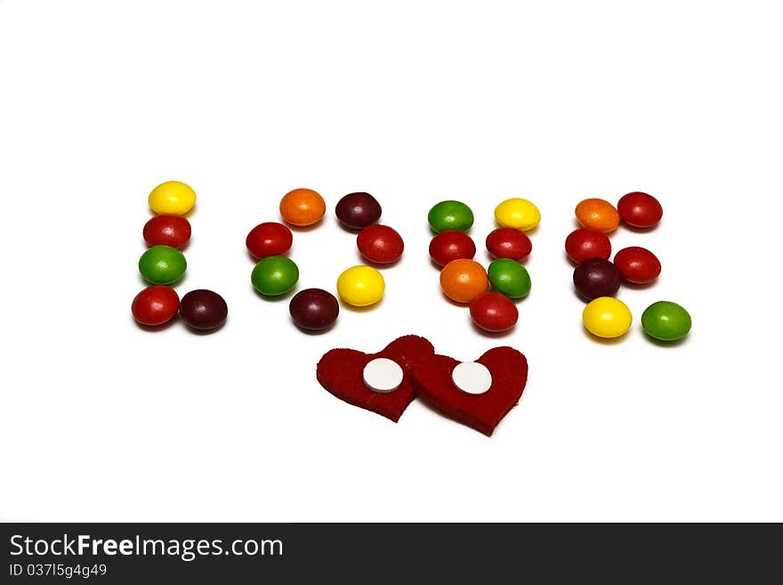 Valentine hearts isolated on a white background