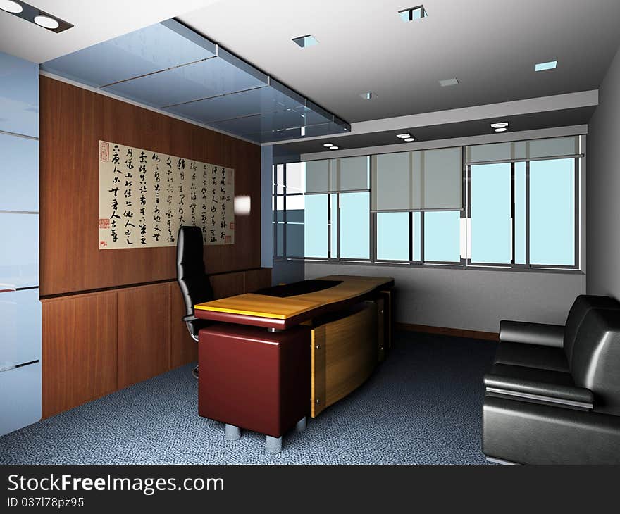 Rendering Modern Office