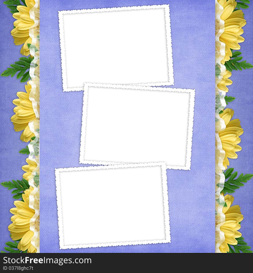 Card For The Holiday  With Flowers