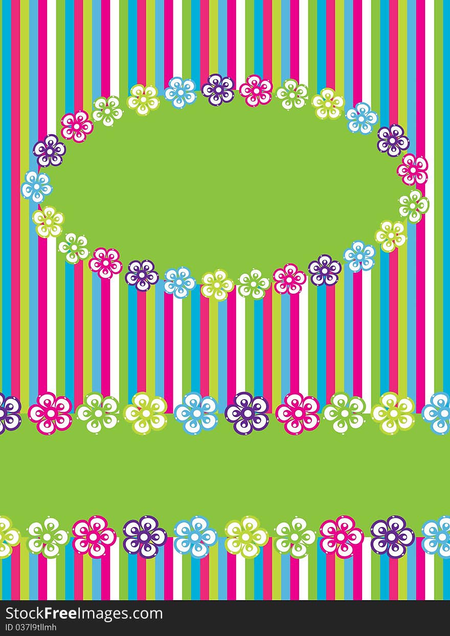 Greeting card with flower pattern. Greeting card with flower pattern