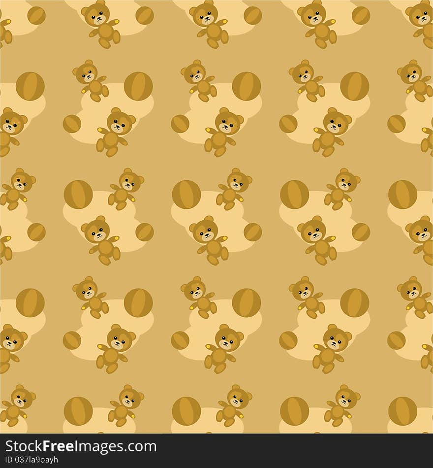 Seamless Background With Teddy Bears