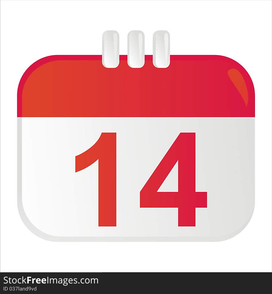 St. valentine s day calendar icon