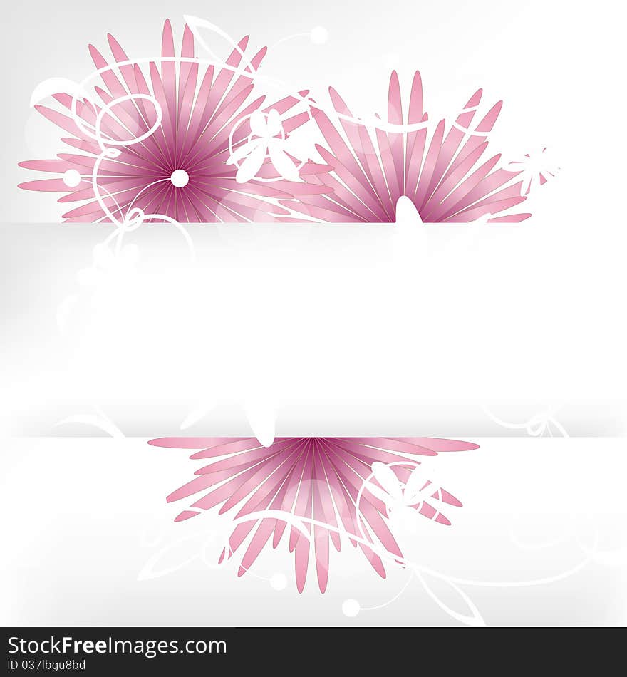 Background with chrysanthemums in lilac tones