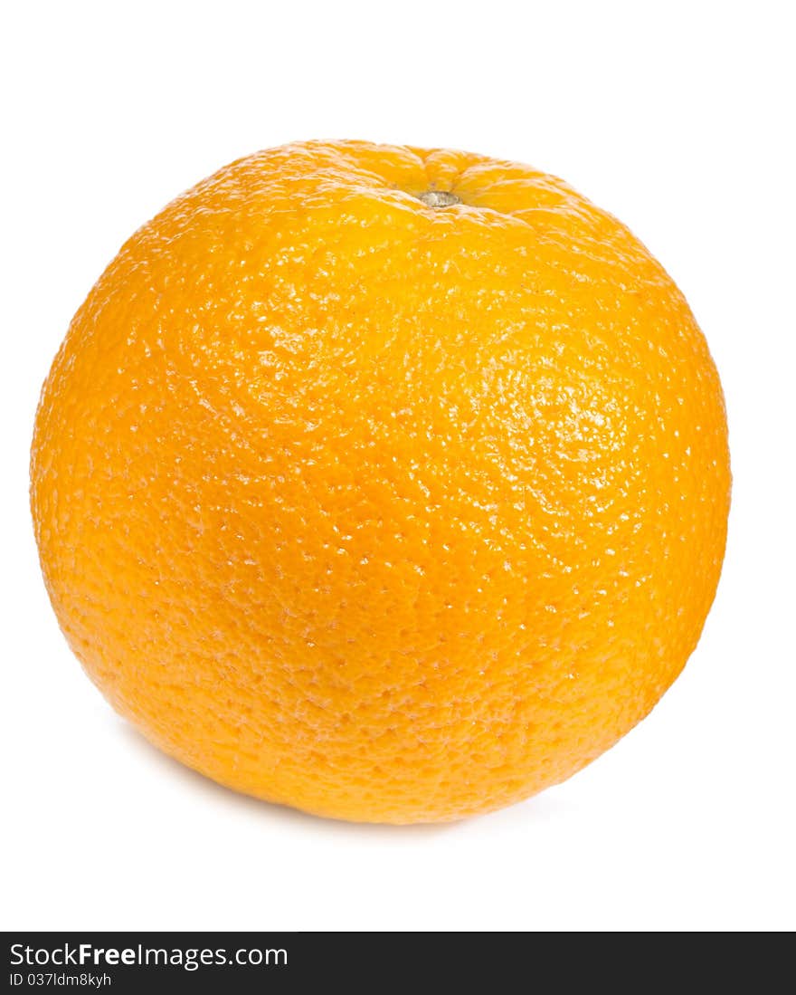 fresh orange on white background