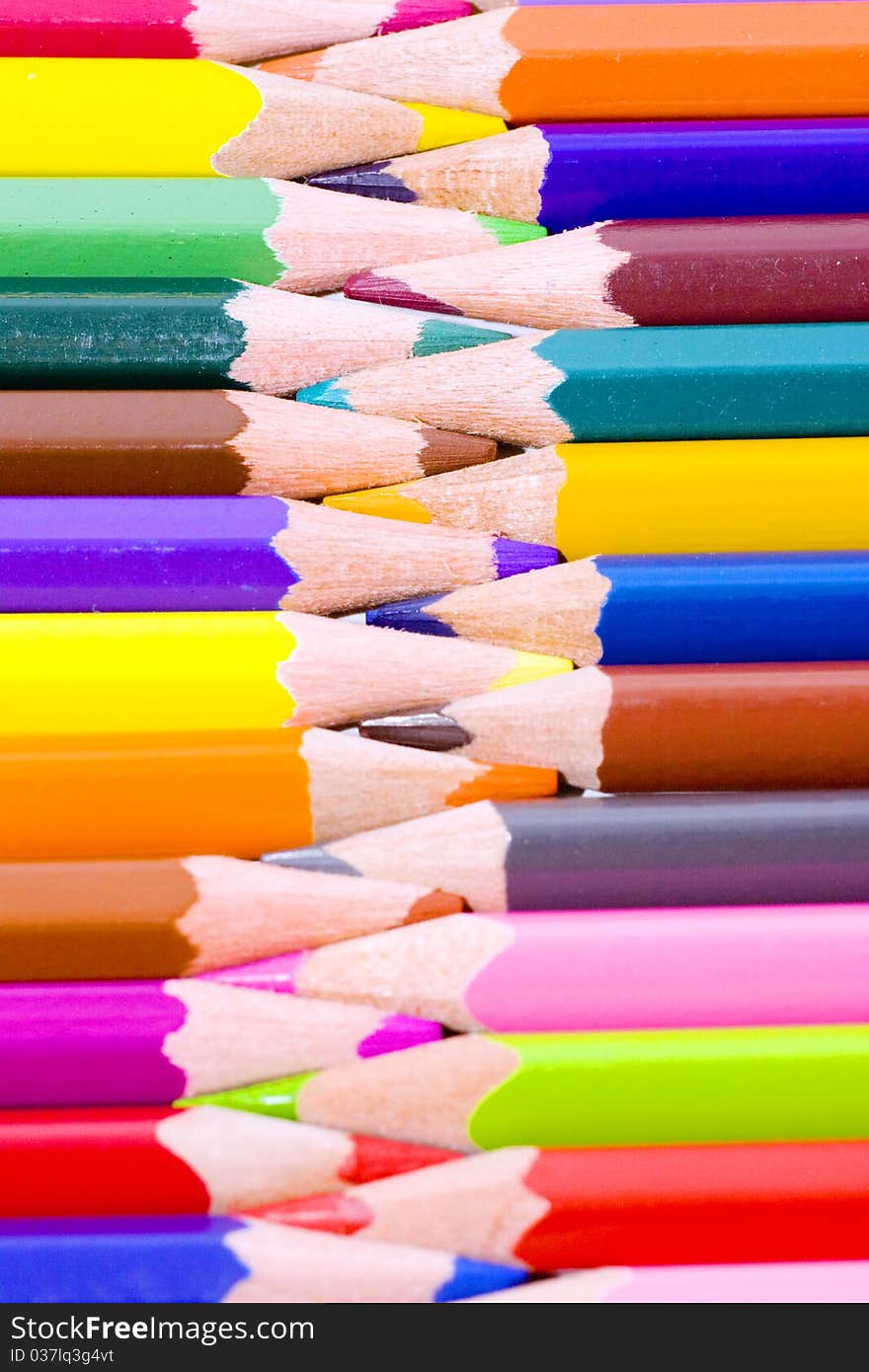 Macro detail of colored pencils. Macro detail of colored pencils