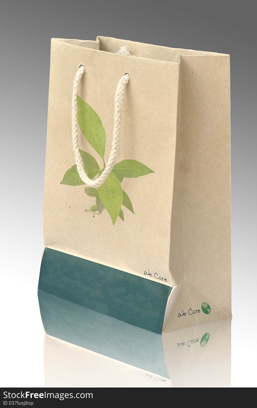 Concept picture of recycle paper bag for save environment.