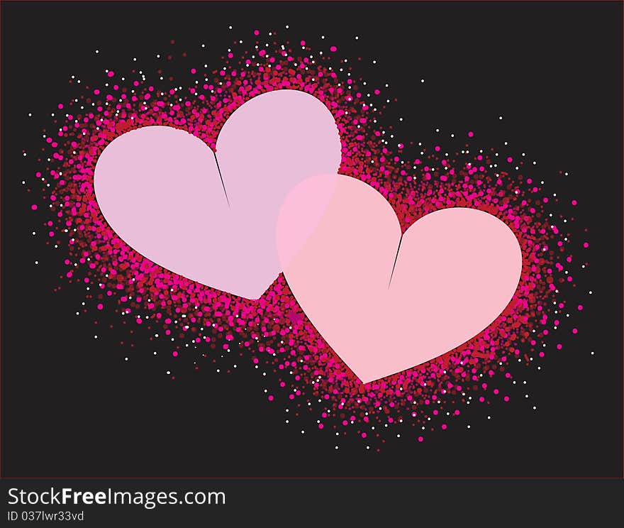 Abstract hearts. Vector illustration eps 10