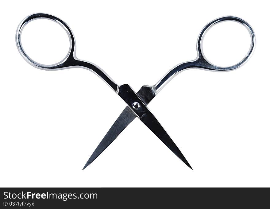 Nail scissors isolated on a white background