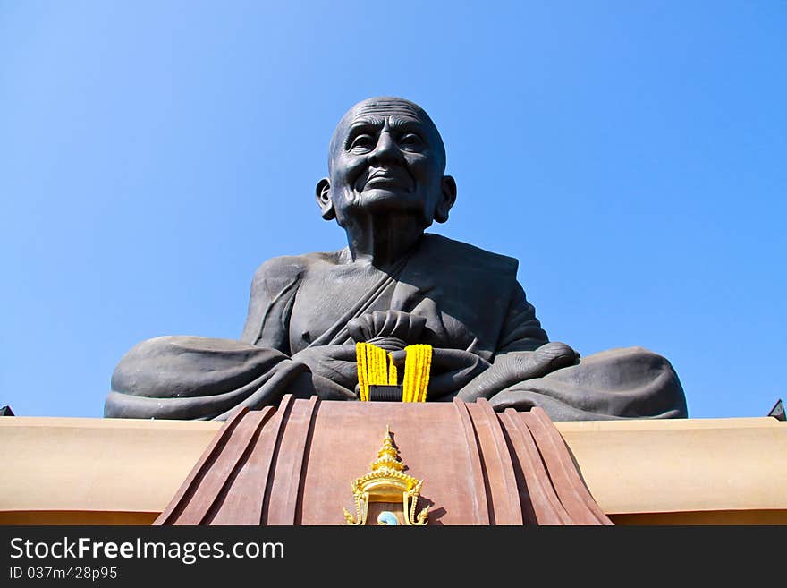 Monk statue in Thailand is the place of faith. Monk statue in Thailand is the place of faith.