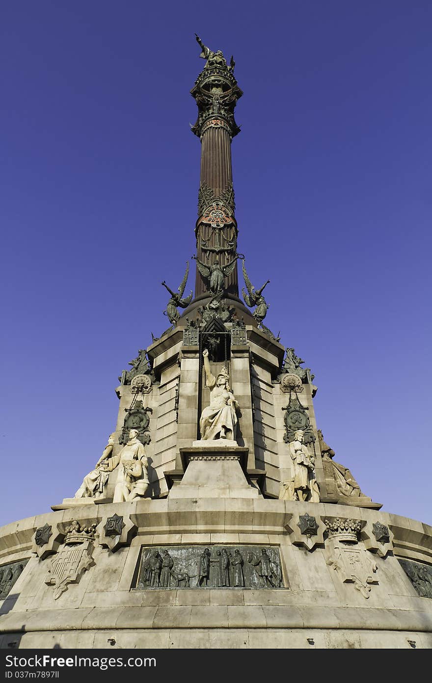 Monument of Christopher Columbus in Barcelona