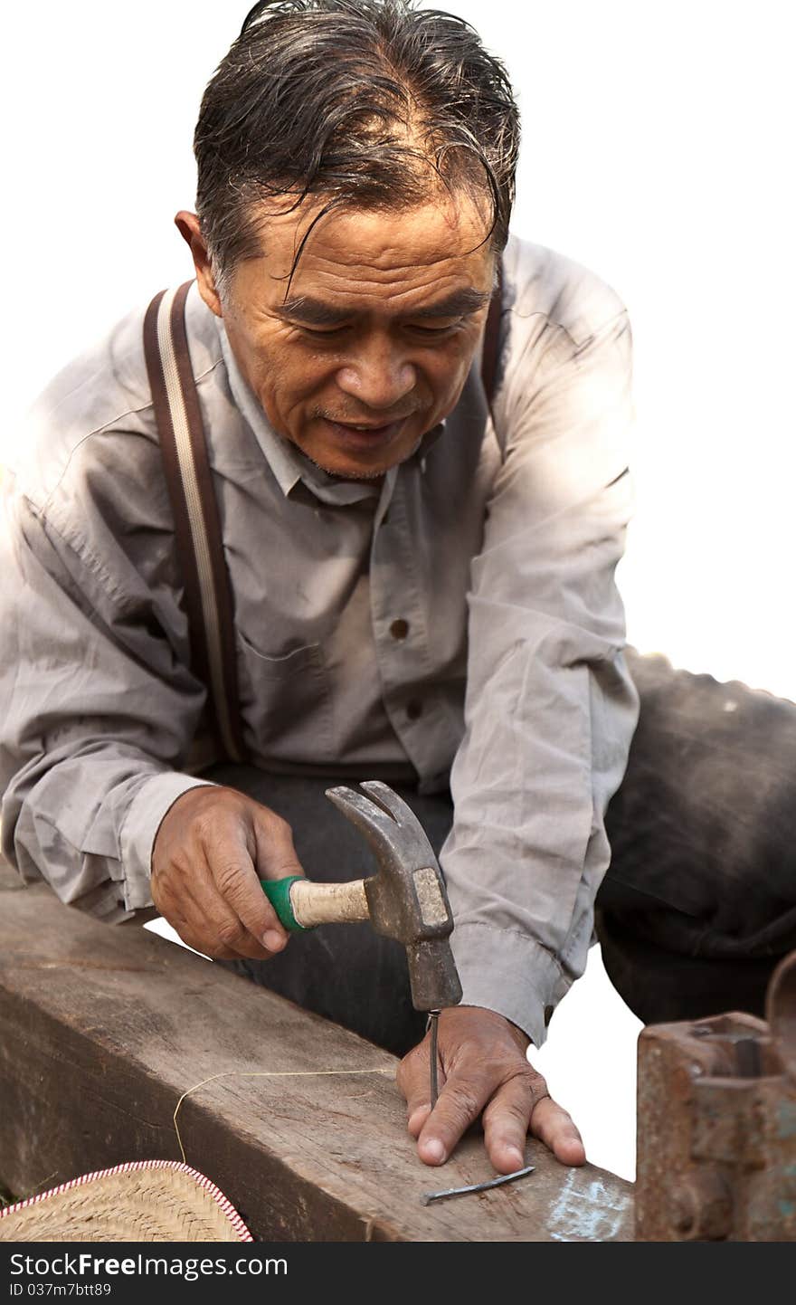 Construction worker in the field