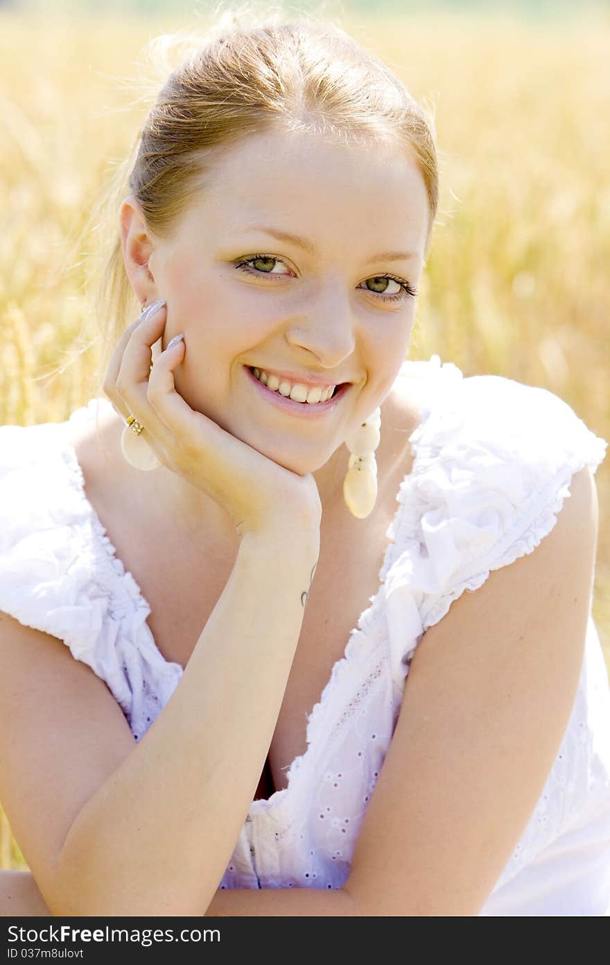 Portrait of smiling young woman. Portrait of smiling young woman