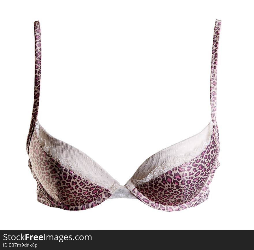 Bra with leopard pattern