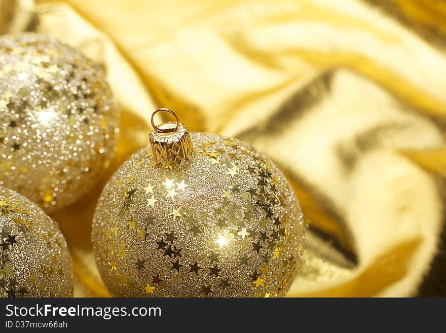 Gold Christmas balls