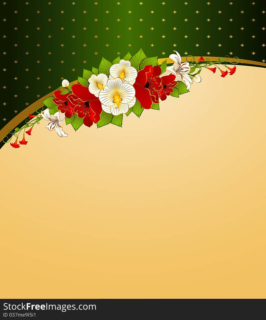 Background with beautiful bouquet from flowers