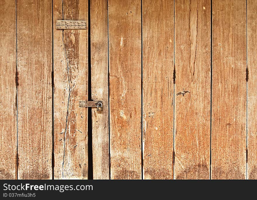 Old wooden texture door background. Old wooden texture door background