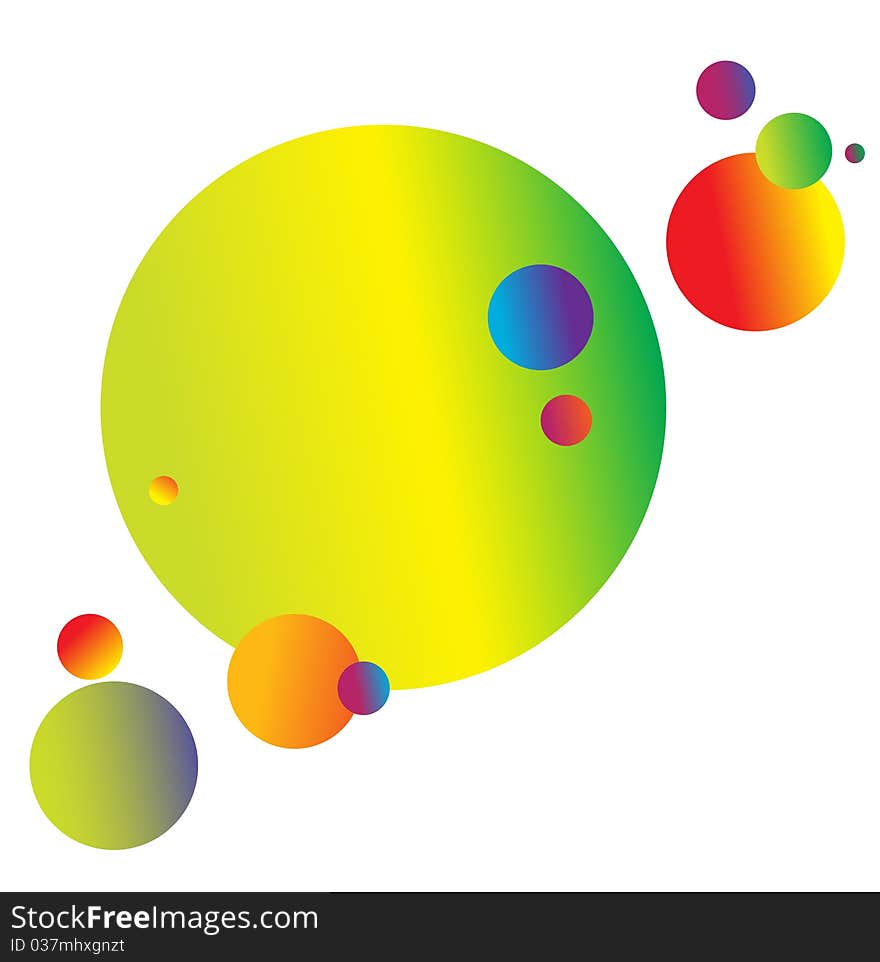 Image of colorful bubbles for design