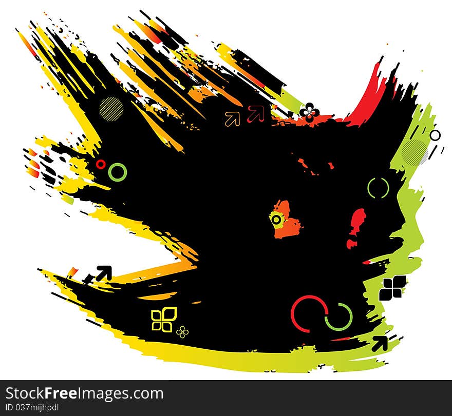 Abstract creative black vector image. Abstract creative black vector image.