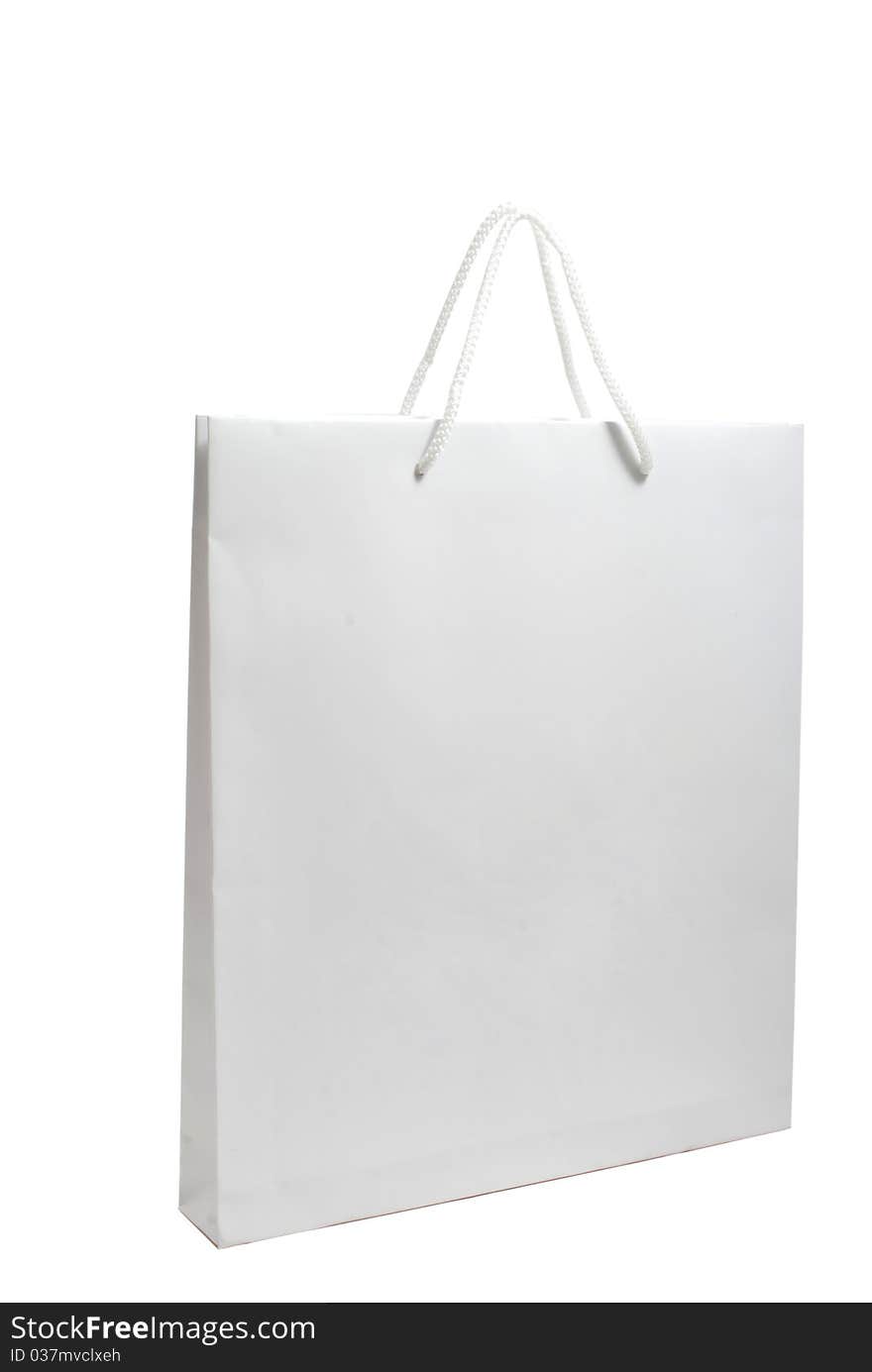 A white package with a white background. A white package with a white background