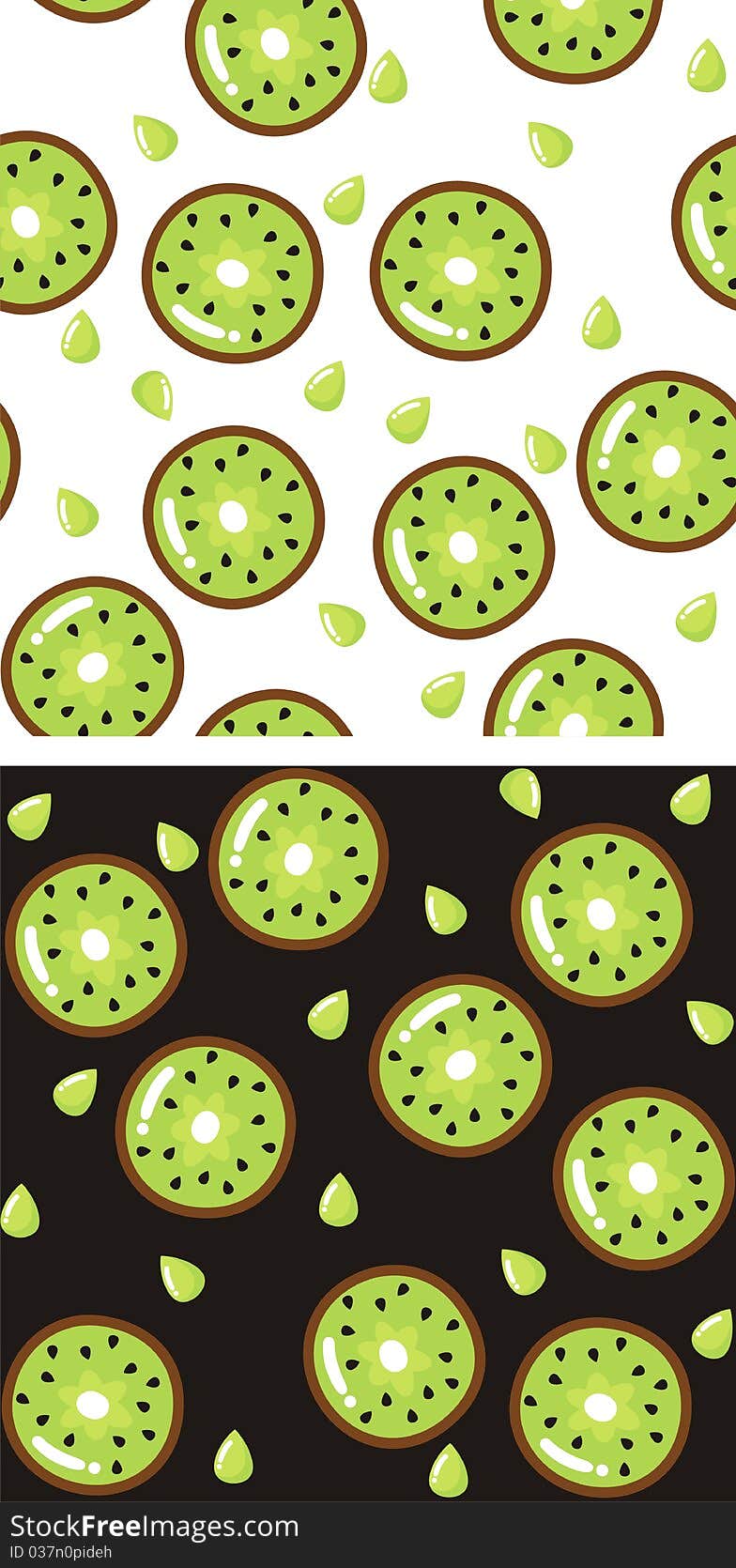 Backgrounds with kiwifruit for scrapbook