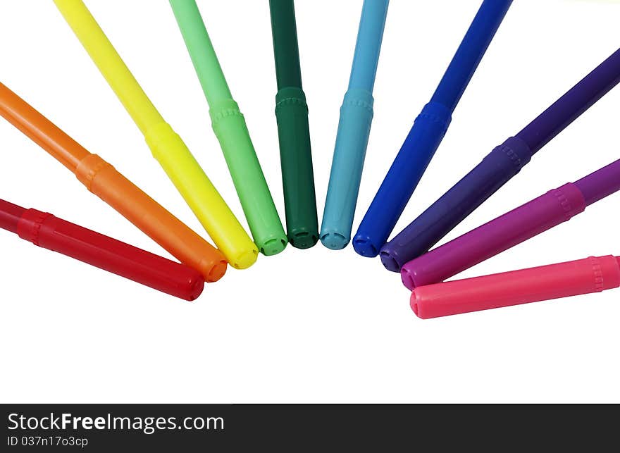 Set of colored felt-tip pens