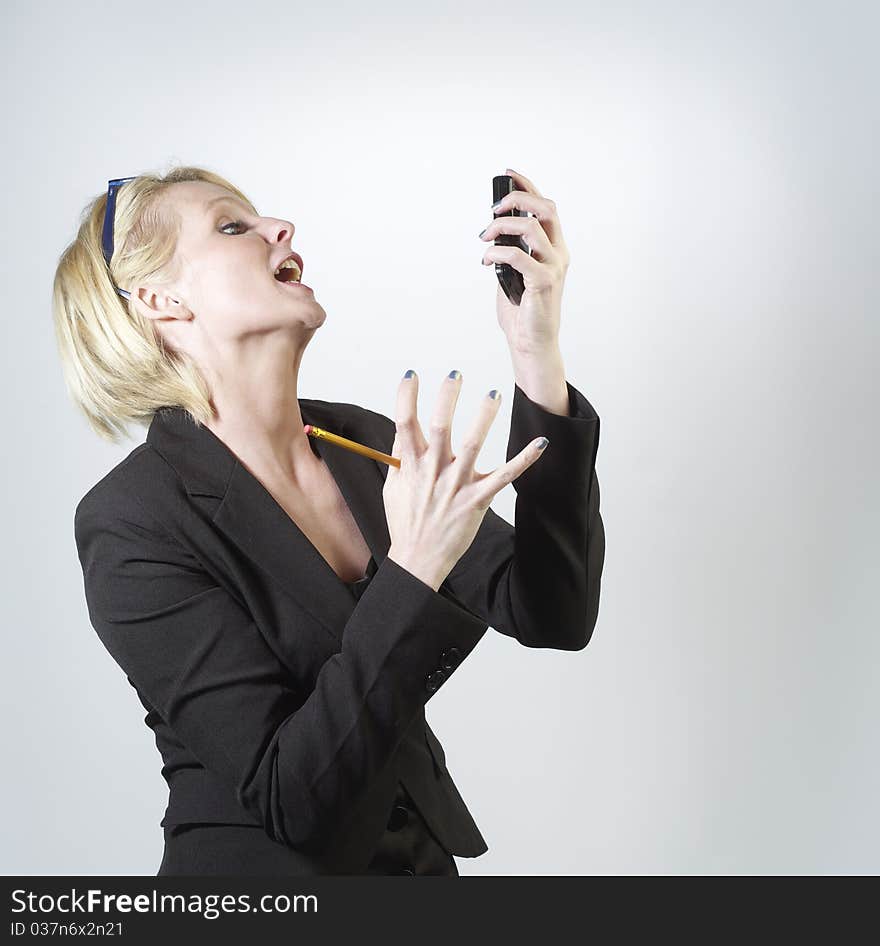 Businesswoman with mobile phone