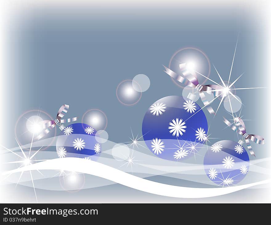 Christmas Background With Baubles