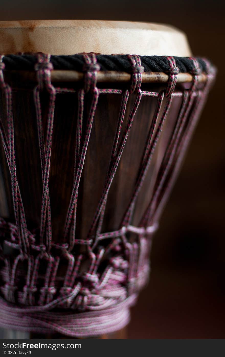 Close up of the Djembe head