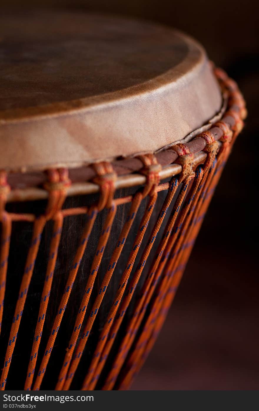 Close up of the Djembe head