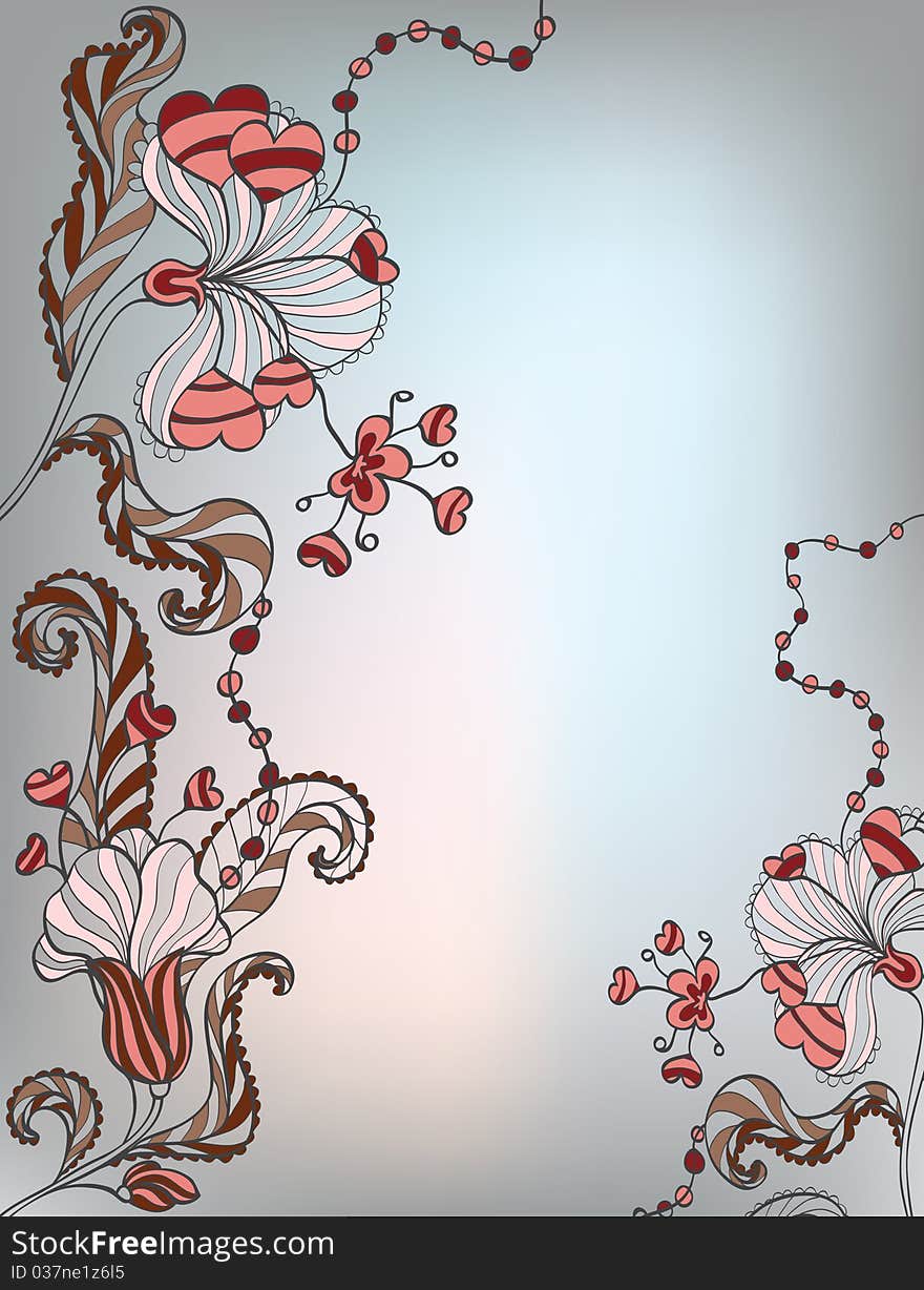 Vintage floral background